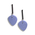 Daydream lavender leaf-textured drop earrings