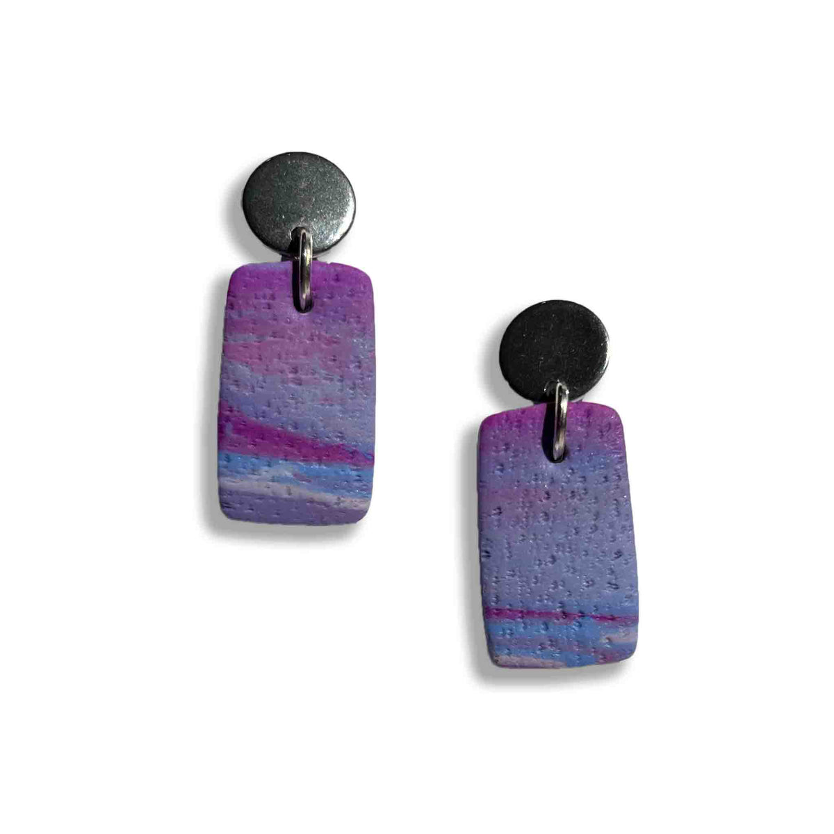 Daydream purple and blue dangle earrings
