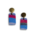 Daydream blue and pink dangle earrings