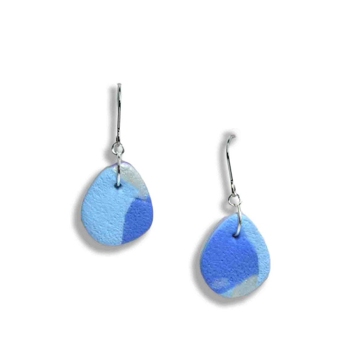 Daydream blue abstract drop earrings