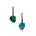 Earth ocean drop earrings with metal stud