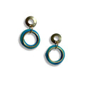 Earth ocean hoop earrings