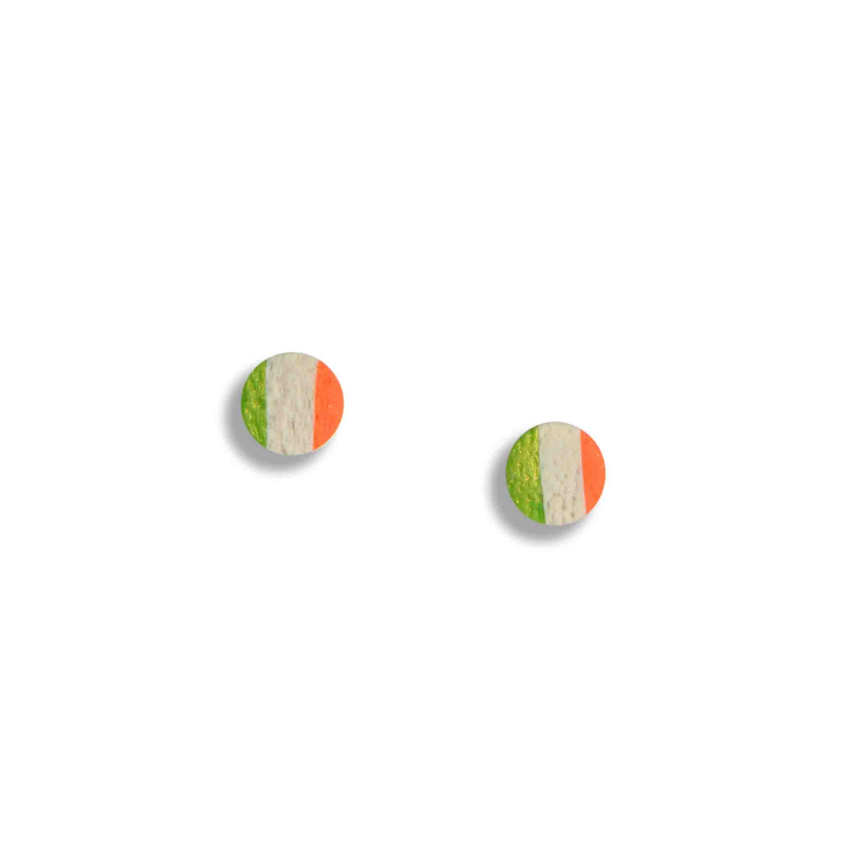 Irish flag stud earrings