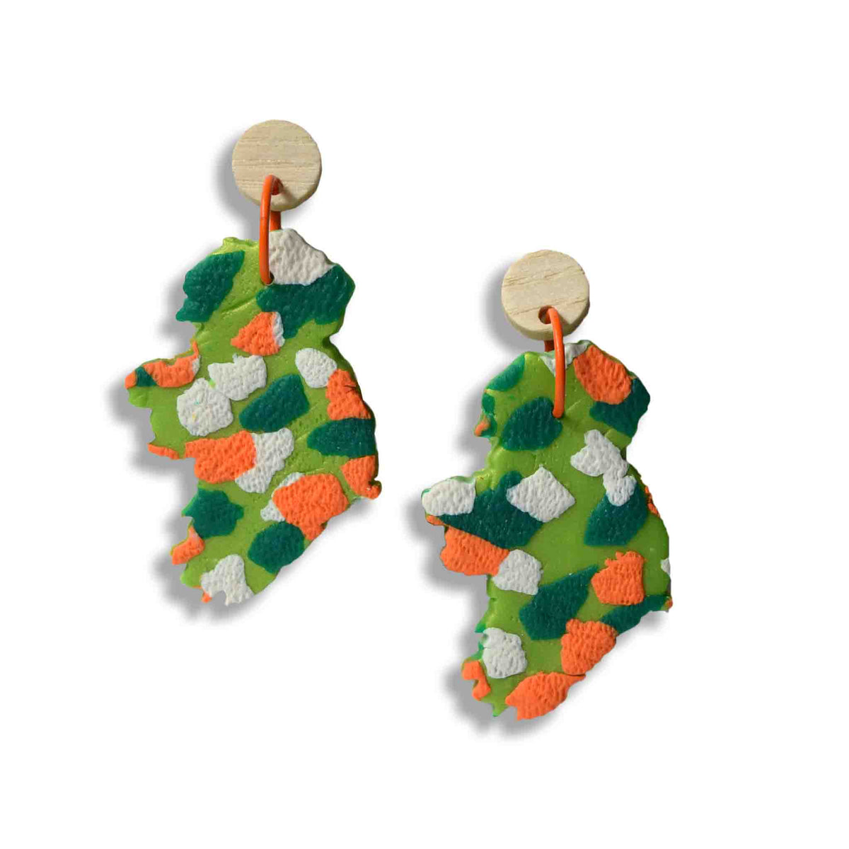 Irish landscape abstract drop earrings