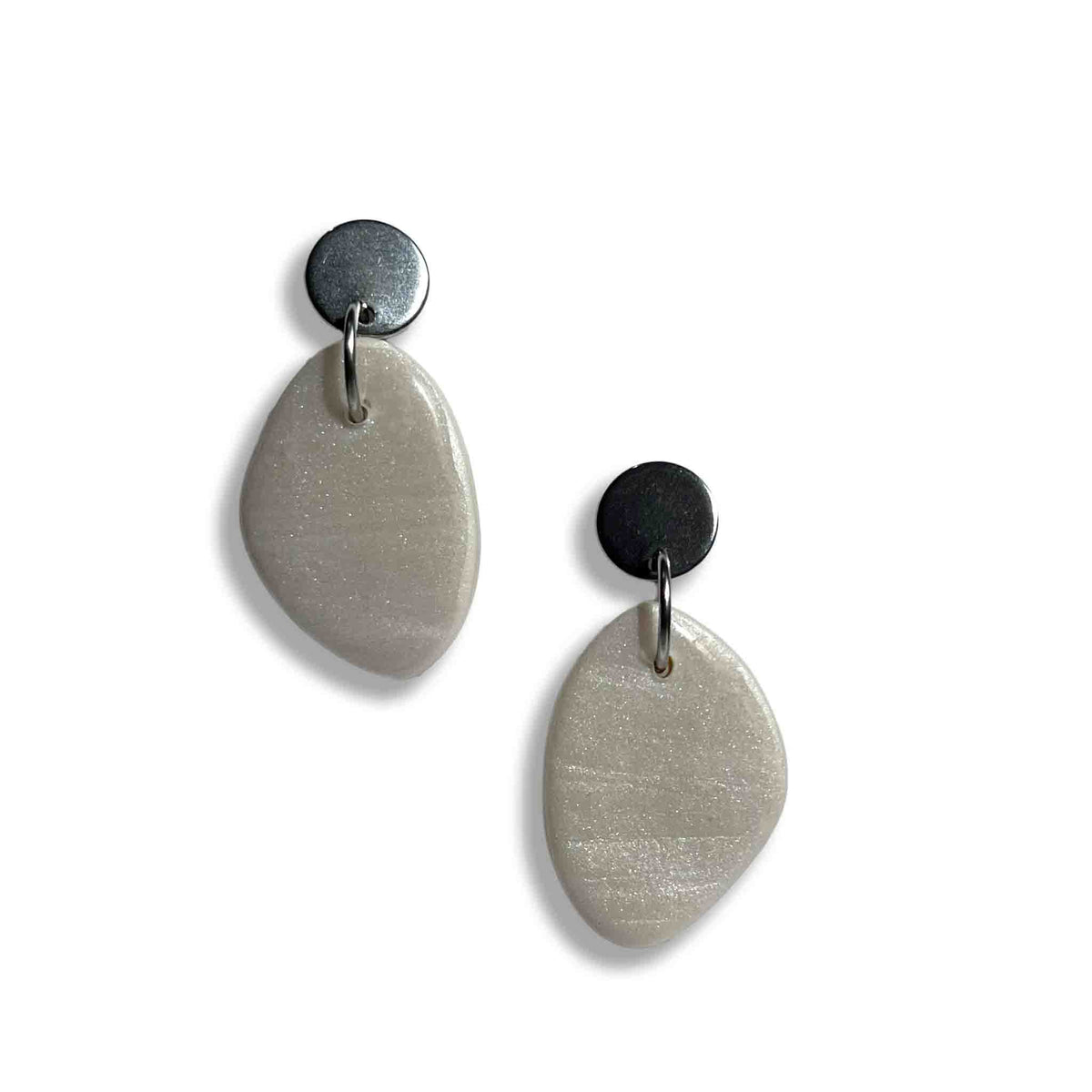 Moonstone shimmer dangle earrings