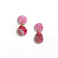 Pretty in pink drop earrings with pink stud
