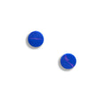 Stud earrings in blue and purple