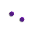 Classic purple round stud earrings