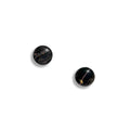 Stud earrings in black gold and pink