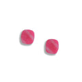 Pink stripe stud earrings