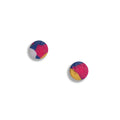 Multi-coloured stud earrings