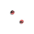Bright pink and black marbled stud earrings