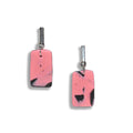 Liquorice pink marble dangle earrings