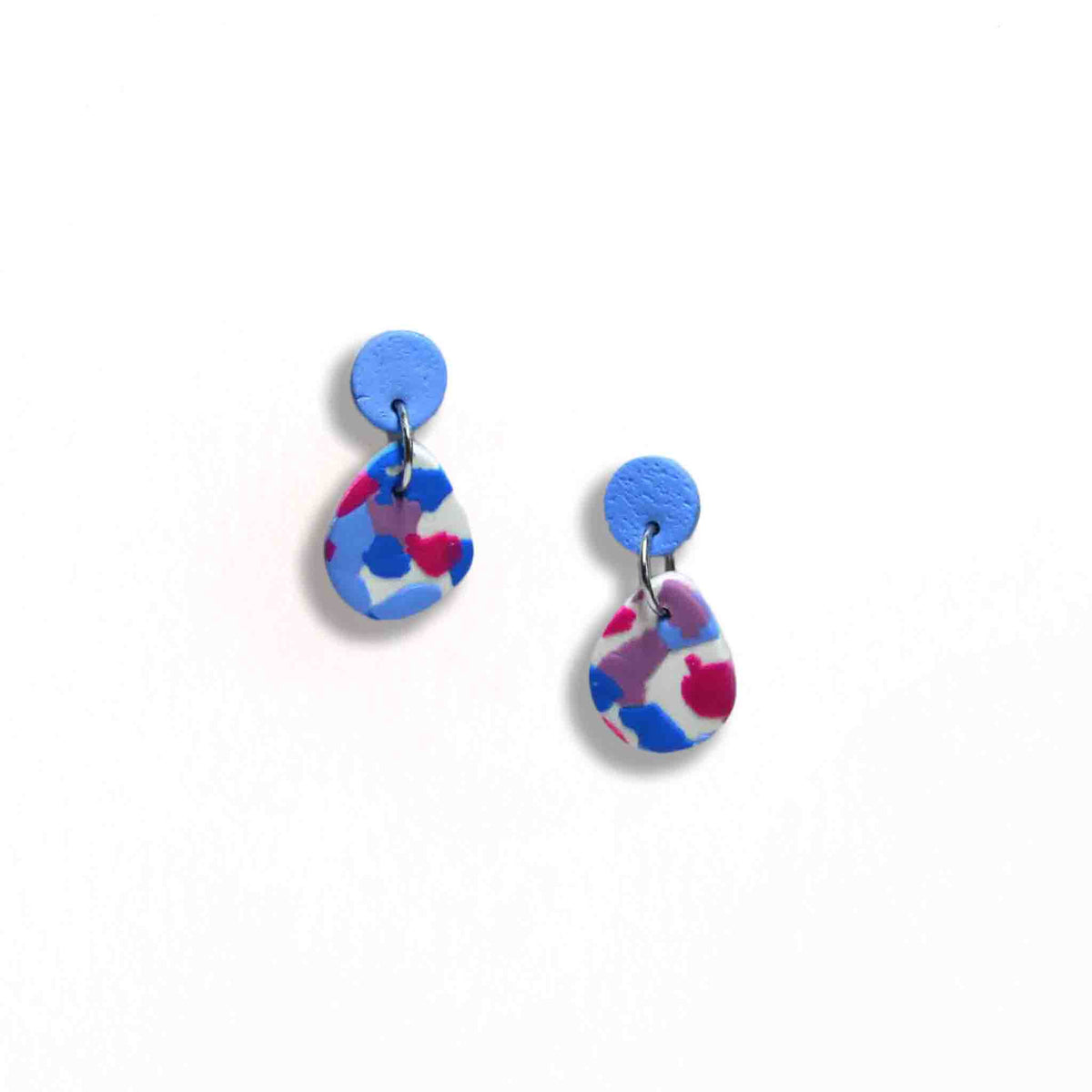 Terrazzo dangle polymer clay earrings