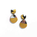 Terrazzo dangle earrings with gold plated findings