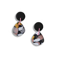Terrazzo drop earrings with round stud